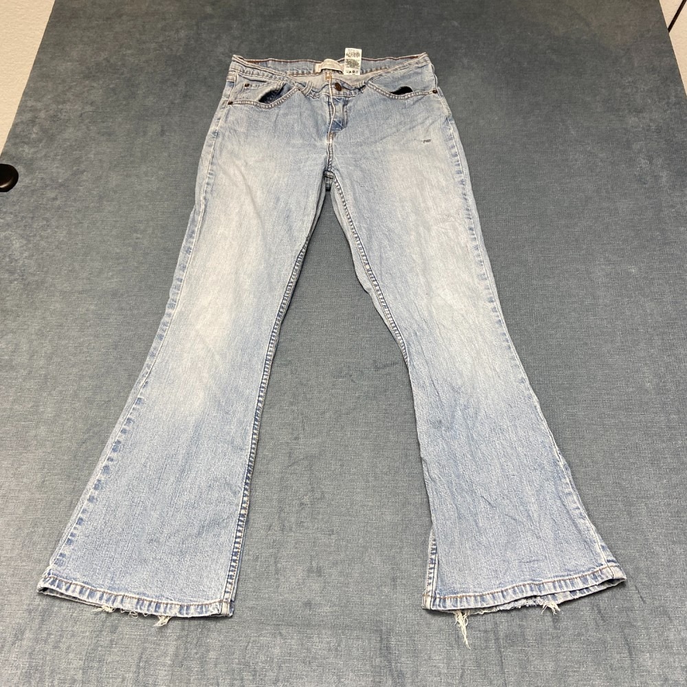 Levi Strauss Signature Jeans Girls 16.5 Blue Denim Cotton Stretch Low Rise Flare